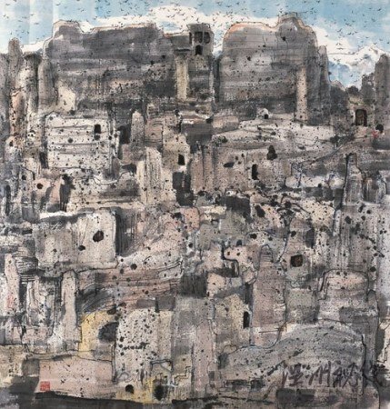 吳冠中代表作之一:交河故城圖 吳冠中代表作之一:交河故城圖