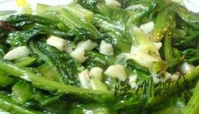 蒜茸油麥菜的做法