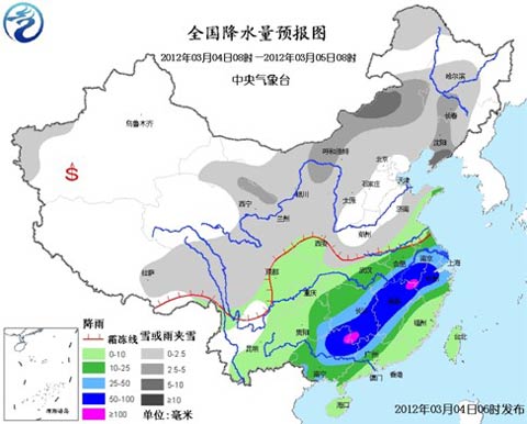 北方降雪向東發(fā)展 南方雨水有喜有憂