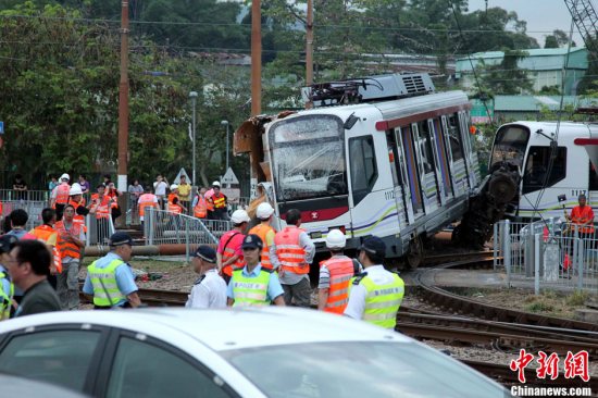 香港輕軌列車出軌