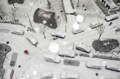 北京下雪了 2014年北京第一場雪來得有點晚