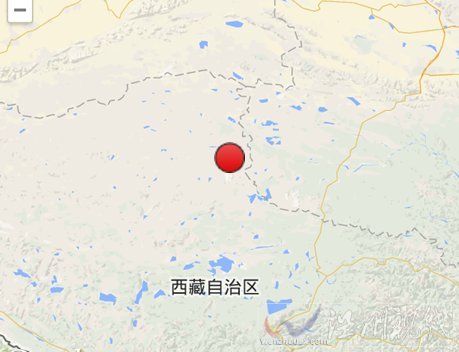 雙湖地震震中示意圖