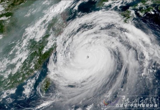 超強臺風美莎克衛(wèi)星云圖