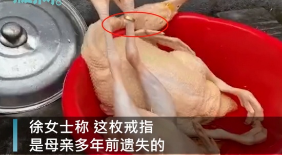 過年殺雞竟找到丟失多年的金戒指 戴在&ldquo;雞腳&rdquo;上還挺合適！