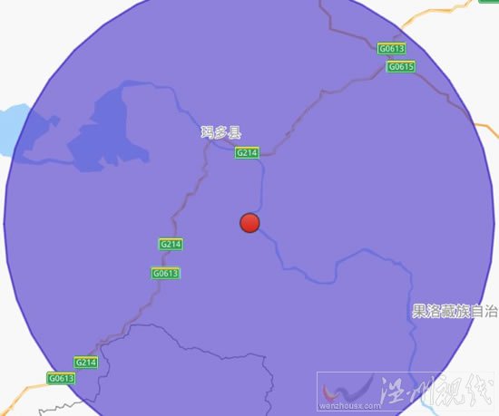 青海果洛州瑪多縣發生7.4級地震