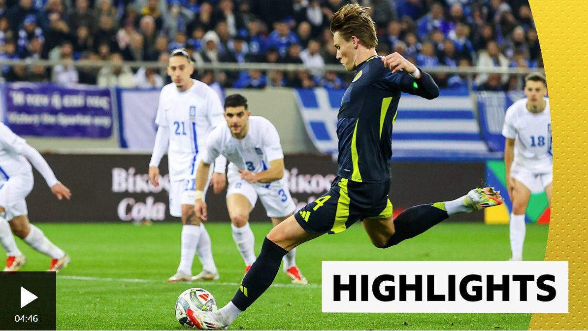 歐洲國家聯賽附加賽希臘0-1蘇格蘭