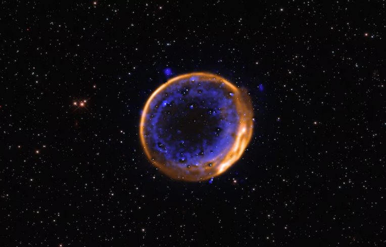 科學家首次觀測到瀕死恒星爆炸時的內部結構（資料圖）